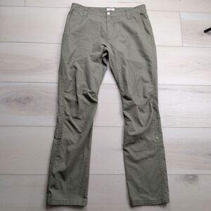 Livsn Pants Mens 33x32 Olive Green Flex Canvas V2 Organic Cotton Hiking Camping